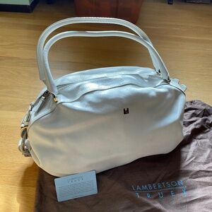 Lambertson Truex Double Handle Leather Satchel